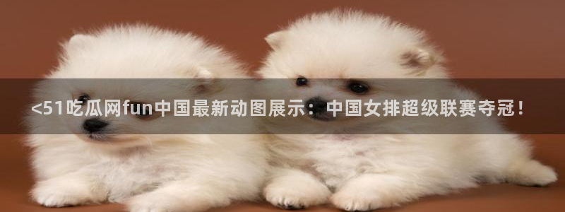 51cg每日吃瓜:<51吃瓜网fun中国最新动图展示:中国女排超级联赛夺冠!